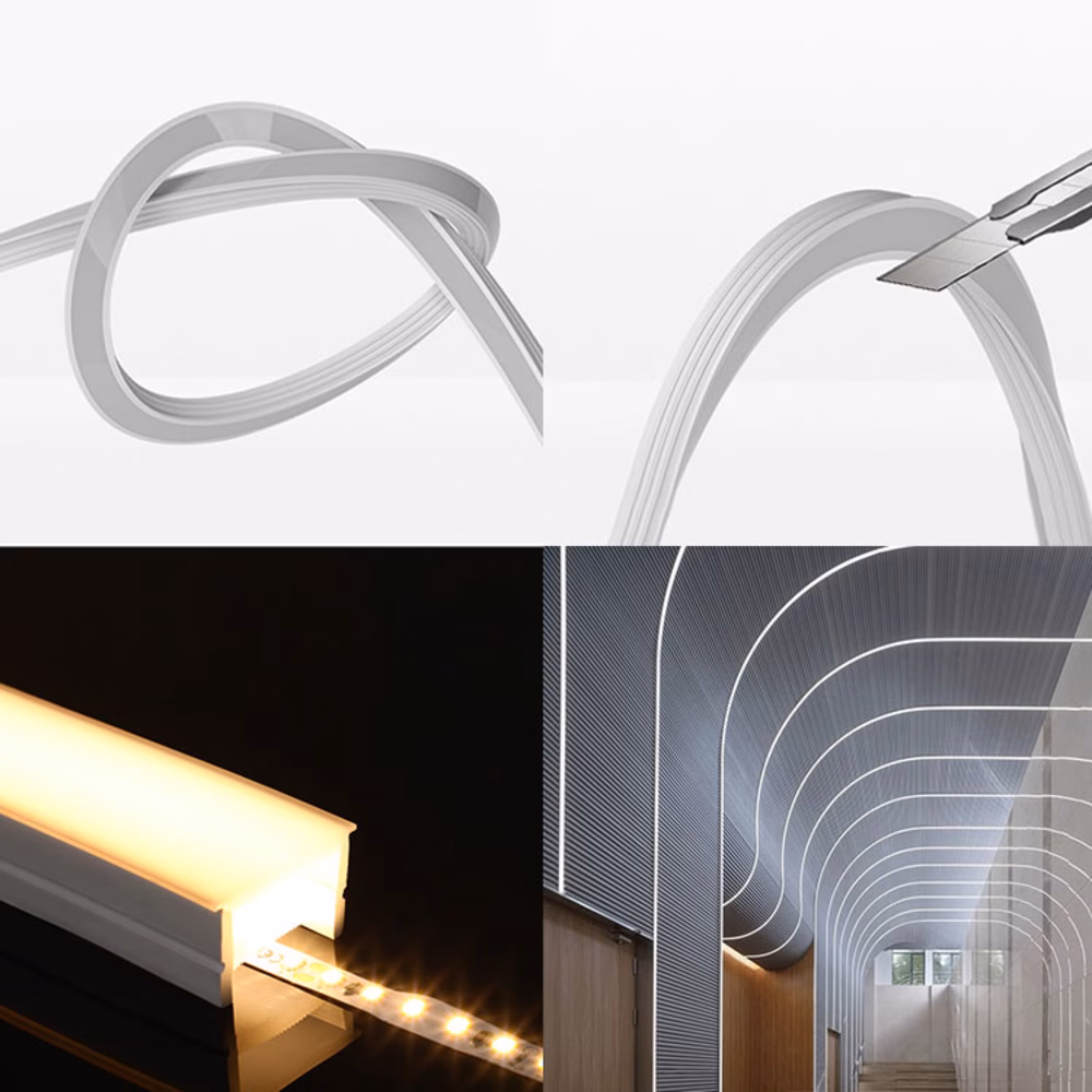 Flexible Silicone LED Strip Diffuser Cover With Flange - Image 7